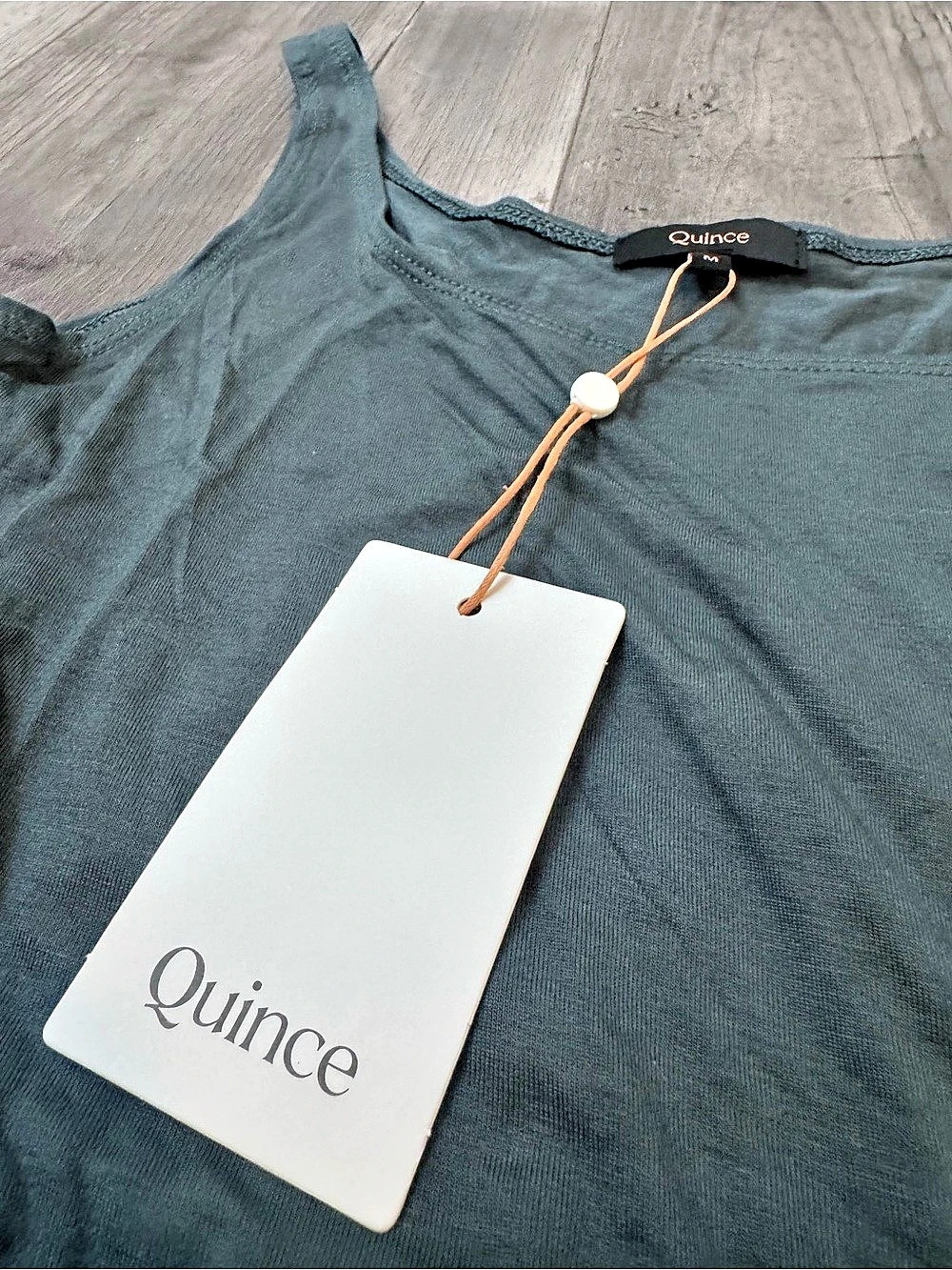 Quince Womens Tencel Jersey Fit & Flare Dress Dark Olive Green New NWT Medium - Picture 7 of 11